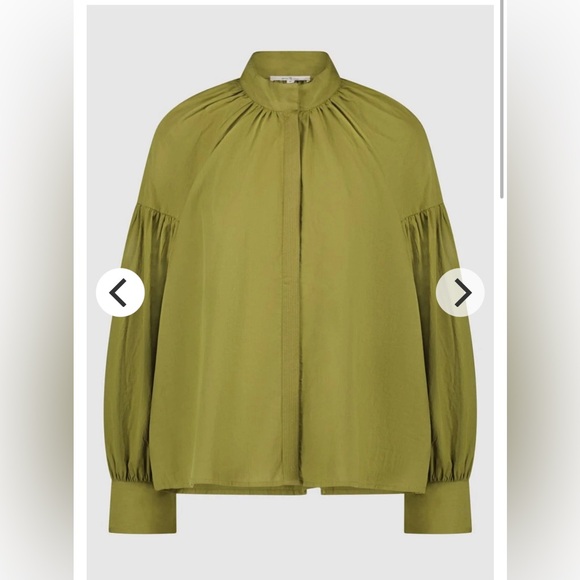 XENI BLOUSE OLIVE GREEN - Picture 1 of 4